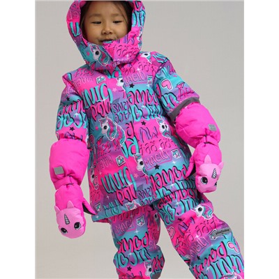 Зимние варежки-краги для девочки