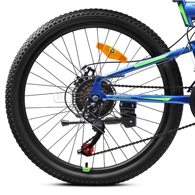 Велосипед 24" Rocket Azkar, цвет синий/зеленый, размер 15"