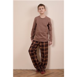 Пижама футболка с длинным рукавом и брюки М225109кк