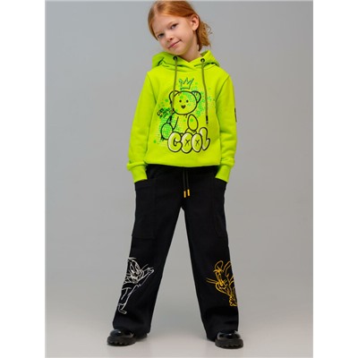 Брюки текстильные джинсовые для девочек