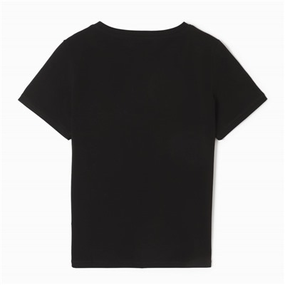 Футболка женская, цвет чёрный, размер 52