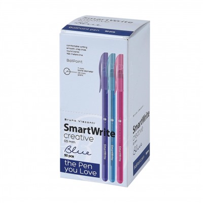 Ручка шариковая 0.5 мм "SmartWrite Creative" синяя одноразовая 20-0328/05 Bruno Visconti