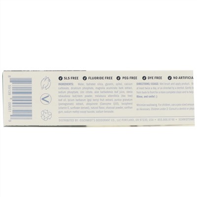 Schmidt's, Tooth + Mouth Paste, Wondermint with Activated Charcoal, 4.7 oz (133 g)