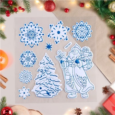 Наклейки на окна «Новогодние», 38×30 см