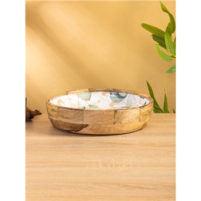 УЦЕНКА Блюдо «Листья» дерево манго 25.5×25.5×6 см