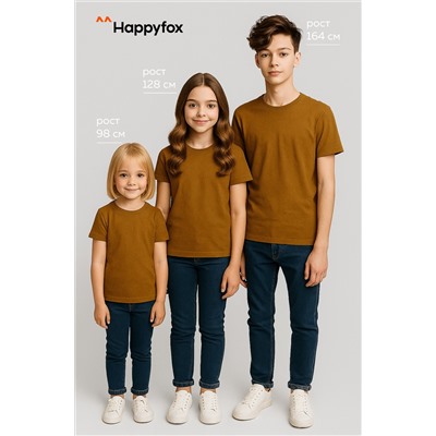 Детская однотонная футболка Happyfox