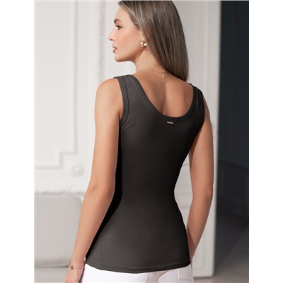 Топ облегающий из премиального хлопка с эластаном