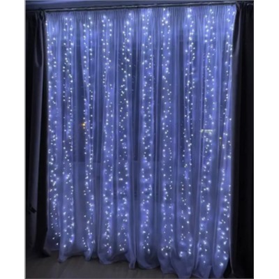 Гирлянда светодиодная Занавес 3х3 м, 900 LED / GN41 /уп 50/ холодный белый