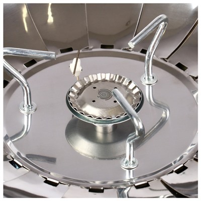 Плита газовая портативная maclay, для кемпинга, с ветрозащитой, 17×13 см, большая, круглая