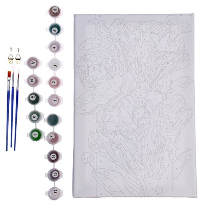 Картина по номерам на холсте с подрамником «Цветы для души», 20×30 см