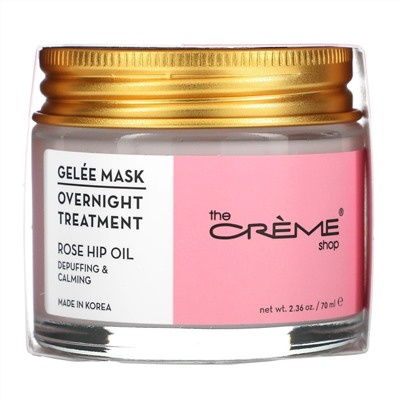 The Creme Shop, Gelee Beauty Mask, Overnight Treatment, Rosehip Oil, 2.36 oz (70 ml)