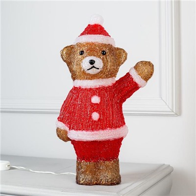 Светодиодная фигура «Медведь бурый» 25×40×14 см, акрил, 40 LED, 220 В, свечение белое