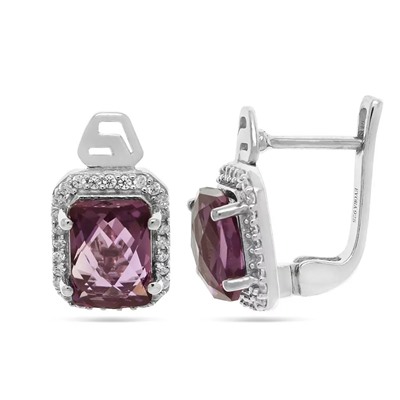 Серьги из серебра синт.александрит, Эмми