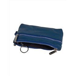 Женский кошелёк  из натуральной кожи, цвет синий
