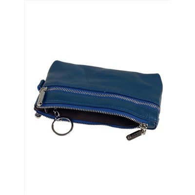 Женский кошелёк  из натуральной кожи, цвет синий