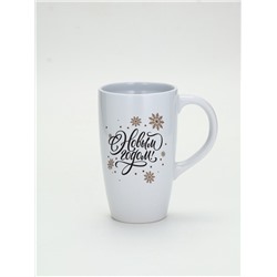 УЦЕНКА Кружка керамическая новогодняя «С новым годом! Снежинки», 530 мл