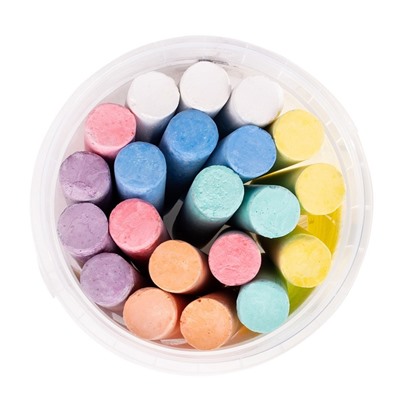 УЦЕНКА Мелки для рисования, 21 шт. разноцветного толстого мелка