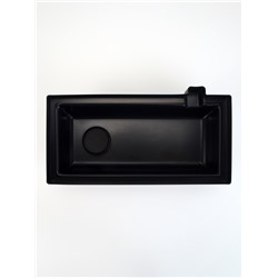 Аквариум «Прямоугольный» с крышкой, 10 л, 32×15×21/26 см, чёрный