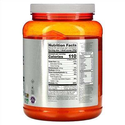 Now Foods, протеин из яичного белка, сливочный шоколад, 680 г (1,5 фунта)