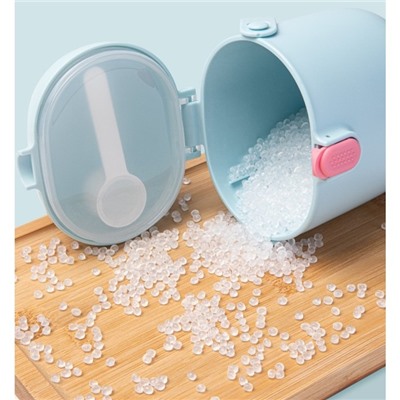 УЦЕНКА Контейнер для хранения детского питания Крокша Я 450 мл., с ложкой, голубой