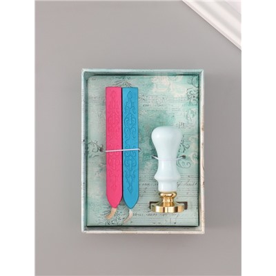 Подарочный набор для сургучной печати «Пони», печать, ручка, сургуч, 12.5×10×3.6 см