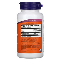 Now Foods, астаксантин, 4 мг, 90 капсул