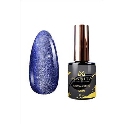 Manita Professional Гель-лак для ногтей с эффектом кошачьего глаза / Crystal Cat Eye №09, 10 мл KRISTALLER, 1110330
