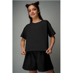 Костюм из футера для девочки оверсайз Happyfox