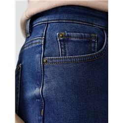 Прямые джинсы из эластичного денима на флисе