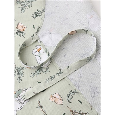 Фартук «Доляна» Divine day, зеленый, 60×70 см, 100% хлопок, рогожка 164 г/м²