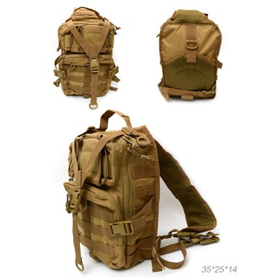 Рюкзак с одной лямкой 35х25х14 см хаки / MR7А /уп 1/