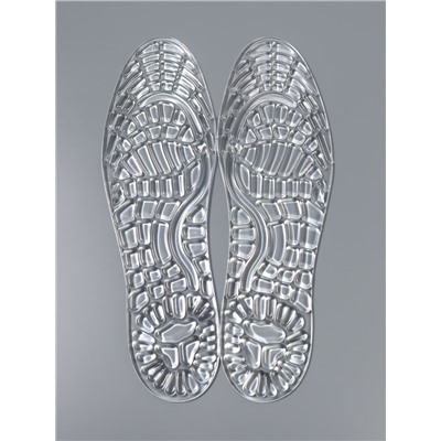 Стельки для обуви, универсальные, силиконовые, на клеевой основе, р-р RU до 48 (р-р Пр-ля до 46), 30 см, пара, прозрачные