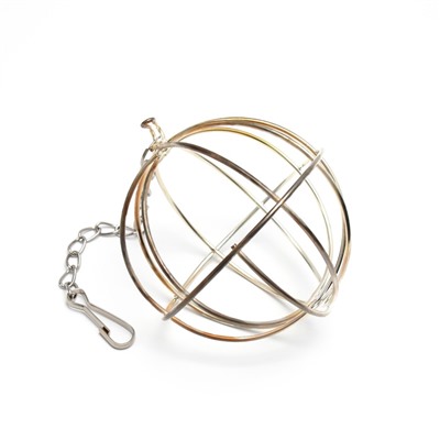 Кормушка для сена металлическая сфера, 8×8×15 см