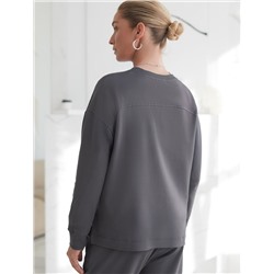 Джемпер из облегченного футера  с эластаном