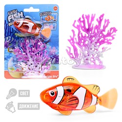 Заводная игрушка "Рыбка" на листе