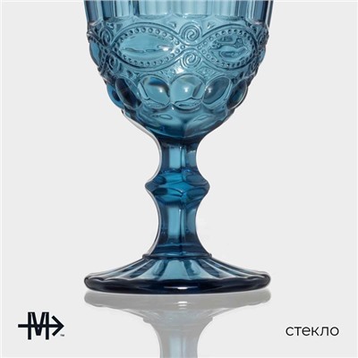 Бокалы для вина Magistro «Ла-Манш», 250 мл, набор 2 шт., стекло, синие
