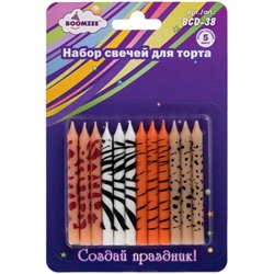 Свечи для торта 12 шт. Сафари BCD-38 BOOMZEE