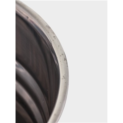 УЦЕНКА Ведро с крышкой 8 л, d=28 см, из нержавеющей стали AISI 201