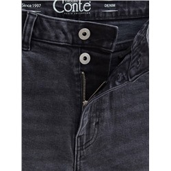Mom Fit CONTE CON-664 Джинсы mom с эффектом потертости и застежкой на две пуговицы