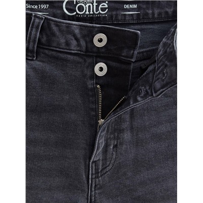 Mom Fit CONTE CON-664 Джинсы mom с эффектом потертости и застежкой на две пуговицы