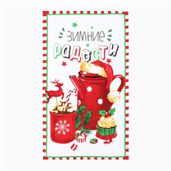 Набор кухонных полотенец Доляна «Зимние радости» 35×60 см-2 шт., 100% хлопок