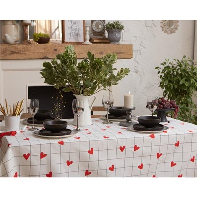 Скатерть «Этель» Love is 149×220 см, 100% хлопок, саржа 190 г/м²