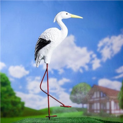 Садовая фигура из полистоуна «Цапля», 13×12×41 см