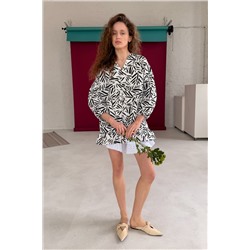 Блузка  NATURE099/02/Белый, черный