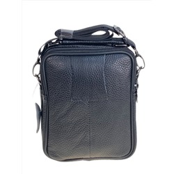 Сумка мужская  из натуральной кожи, цвет черный
