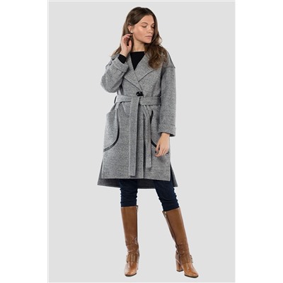 01-09407 Пальто женское демисезонное (пояс)