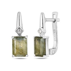 Серьги, лабрадорит, Марьям