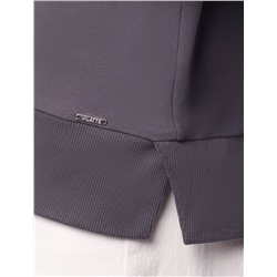 Свитшот из эластичного футера с авторским принтом