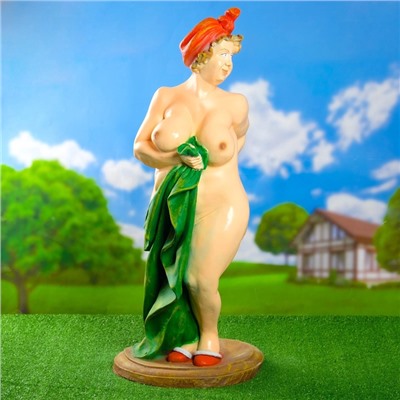 Садовая фигура из полистоуна «Банщица», 98×40×40 см