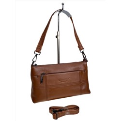 Женская сумка из натуральной кожи, цвет  рыжий